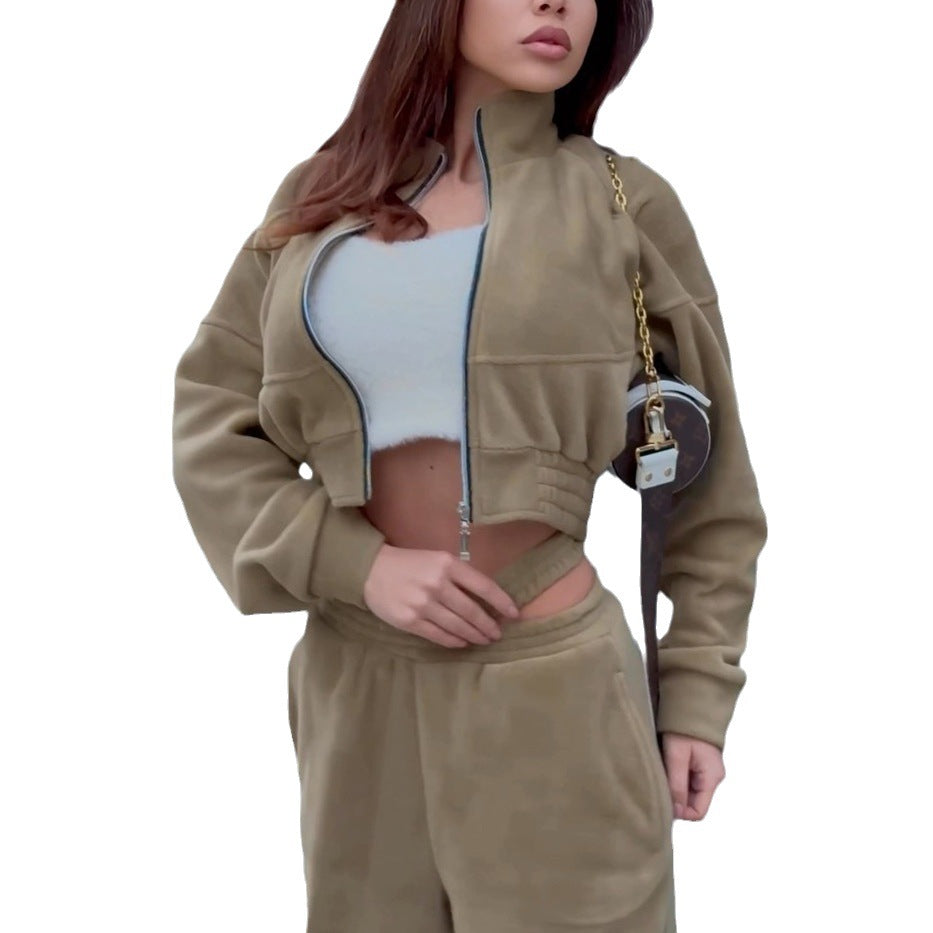 Damen Hochwertiger Fleece Freizeitanzug Drune