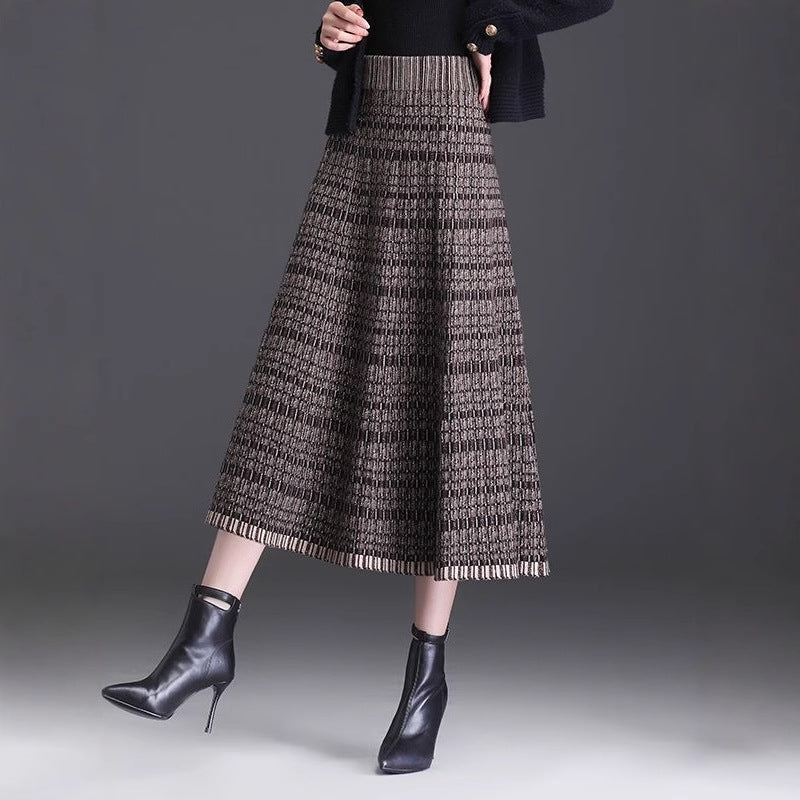 Damen Midi-Rock Drune