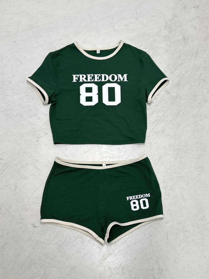 Damen Sportliches Bandeau-Top mit trendiger Mini-Shorts Drune