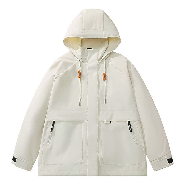 Unisex leichte wind- und wasserabweisende Kapuzenjacke im minimalistischen Utility-Stil Drune