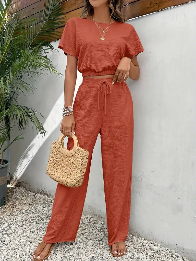 Damen lässiges Two-Piece Lounge-Set Drune