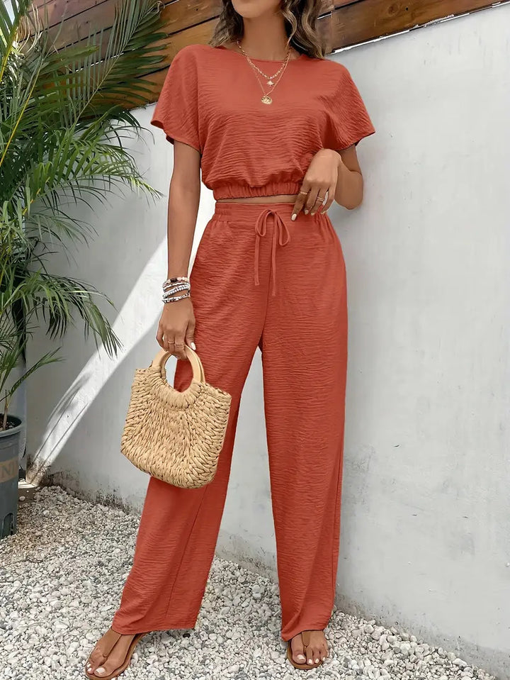 Damen lässiges Two-Piece Lounge-Set Drune