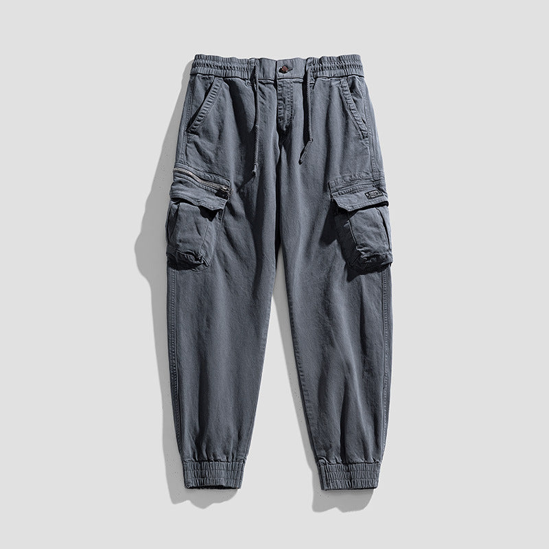 Herren Multifunktionale Cargo-Jogginghose im Urban-Utility-Stil mit elastischem Bund und Klapptaschen Drune