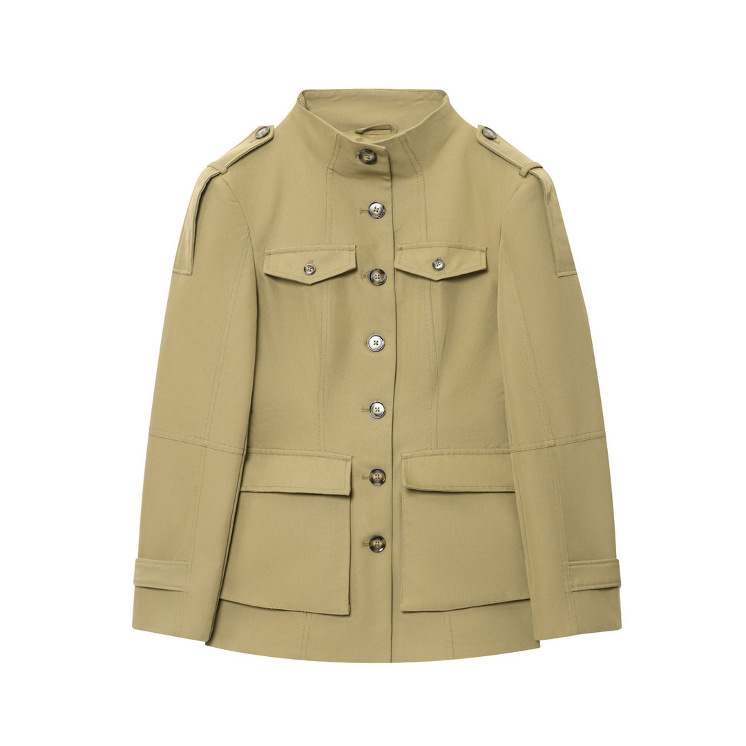 Damen Utility-Jacke mit hohen Kragen und praktischen Taschen Drune
