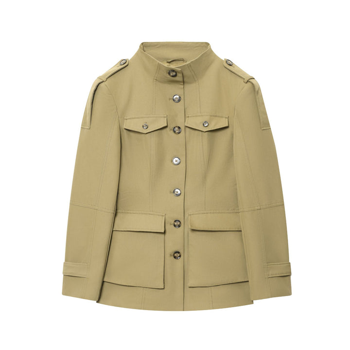 Damen Utility-Jacke mit hohen Kragen und praktischen Taschen Drune