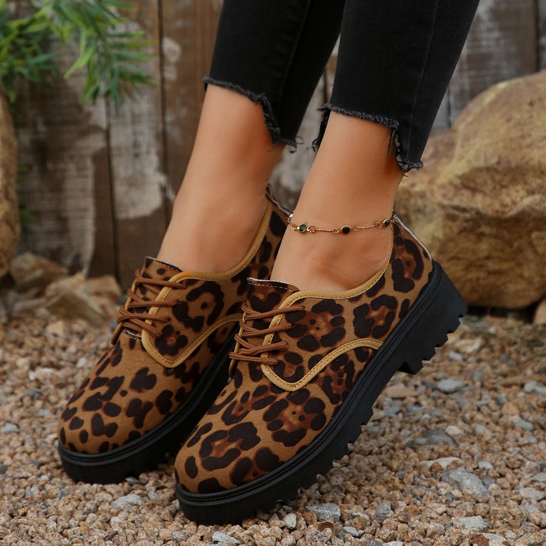 Damen Casual Schnürsenkel Plattform Sneaker Drune
