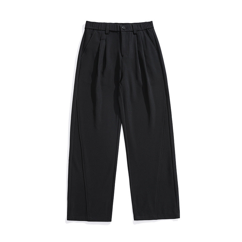 Damen Weiche Bundfalten-Hose mit elastischem Komfortbund und weitem Bein Drune