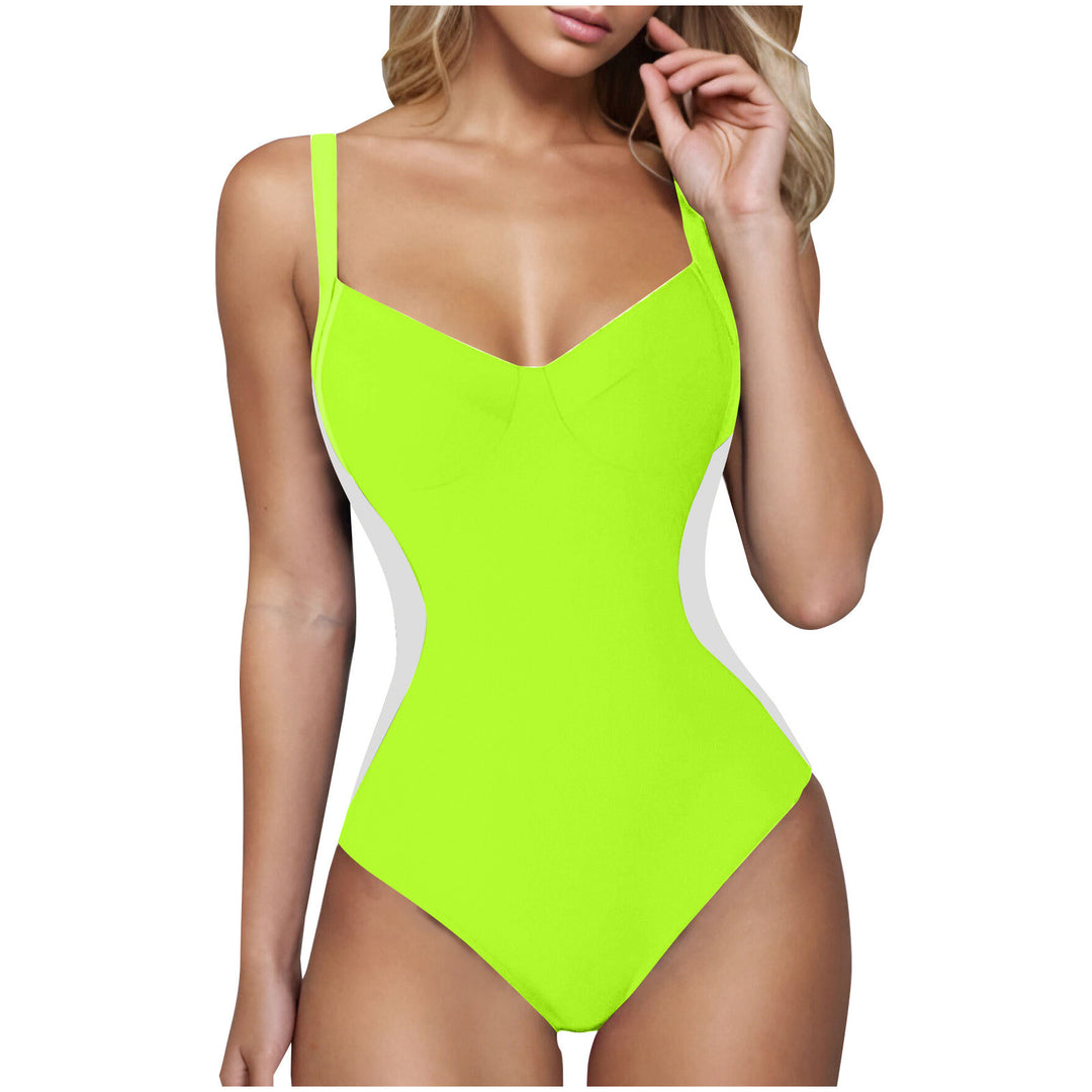 Damen eleganter Badeanzug mit wohltuendem V-Ausschnitt Drune