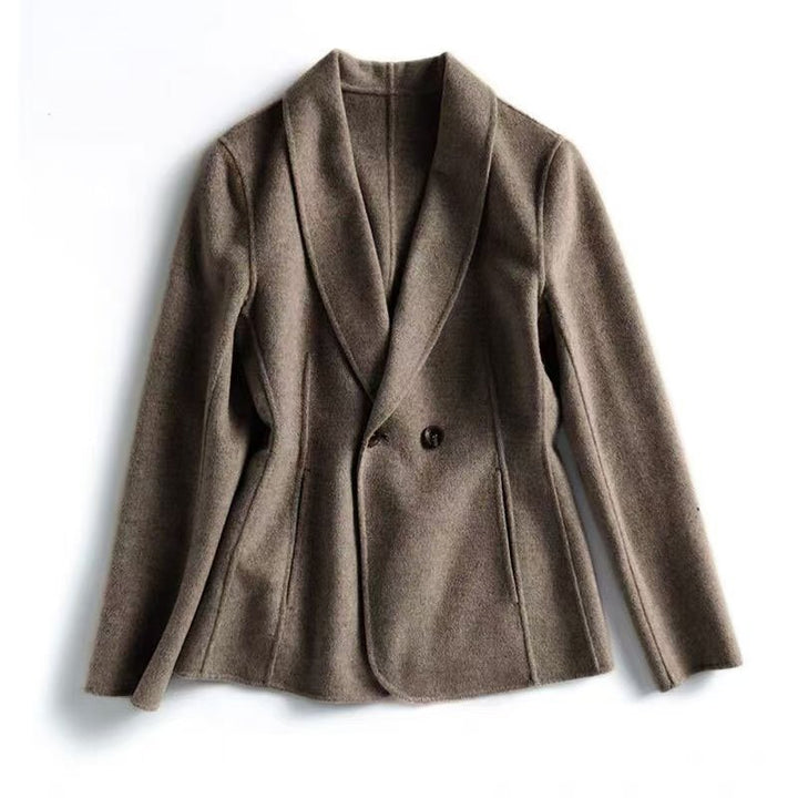 Damen Eleganter Wolle Blazer Drune
