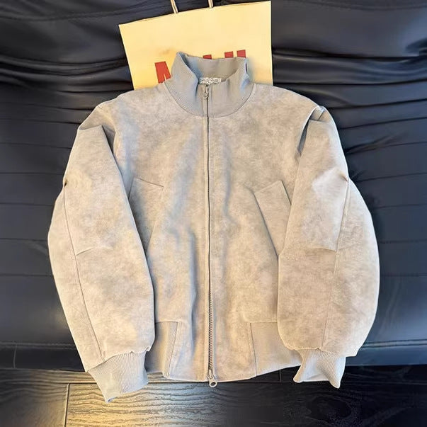 Herren Modische Bomberjacke mit weichem Innenfutter Drune