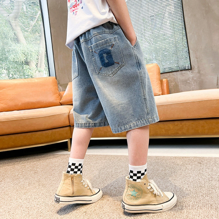 Jungen entspannte Denim-Shorts Drune