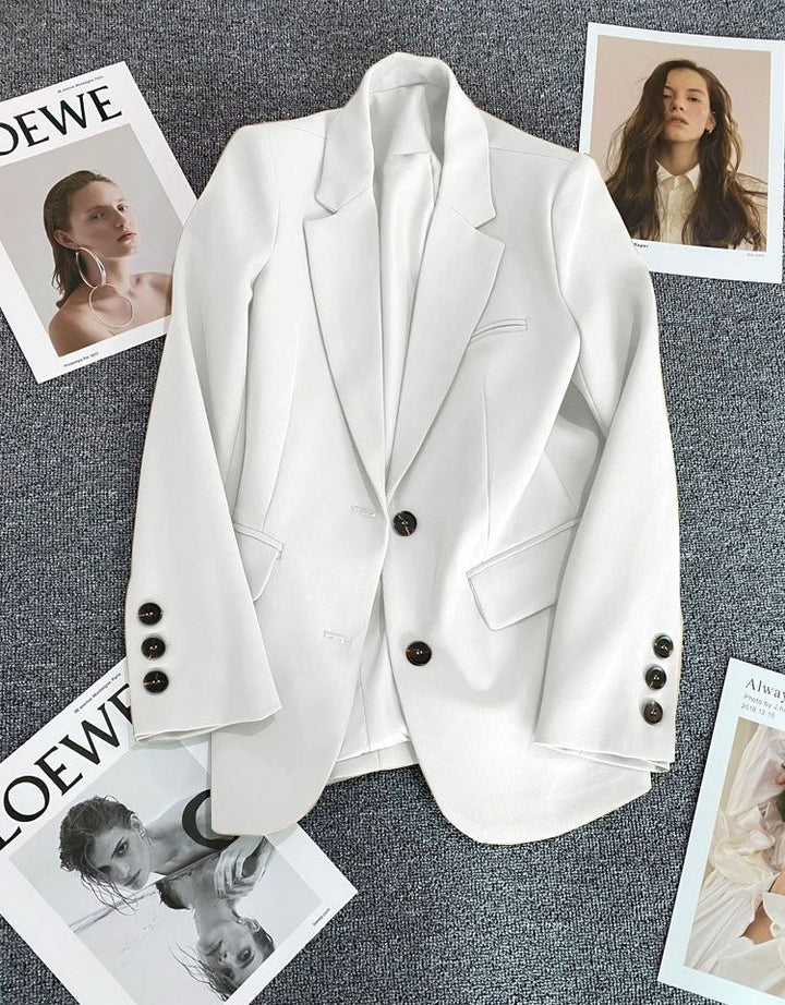 Damen Eleganter Blazer mit modischem Schnitt und dekorativen Knöpfen Drune