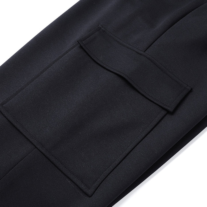 Herren lockere Cargo-Jogginghose mit elastischem Bund, Kordelzug und aufgesetzten Klappentaschen Drune