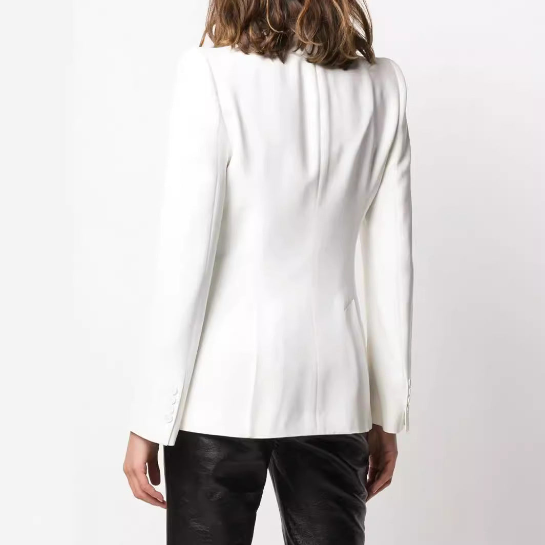 Damen Vegane Lederhose im Geradschnitt mit hoher Taille und dezentem Bootcut Drune