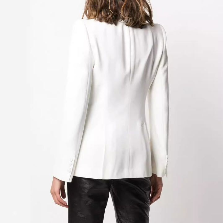 Damen Vegane Lederhose im Geradschnitt mit hoher Taille und dezentem Bootcut Drune
