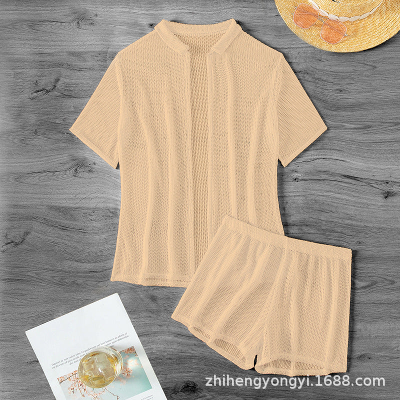 Damen Freizeitanzug mit luftigem Strickdesign Drune