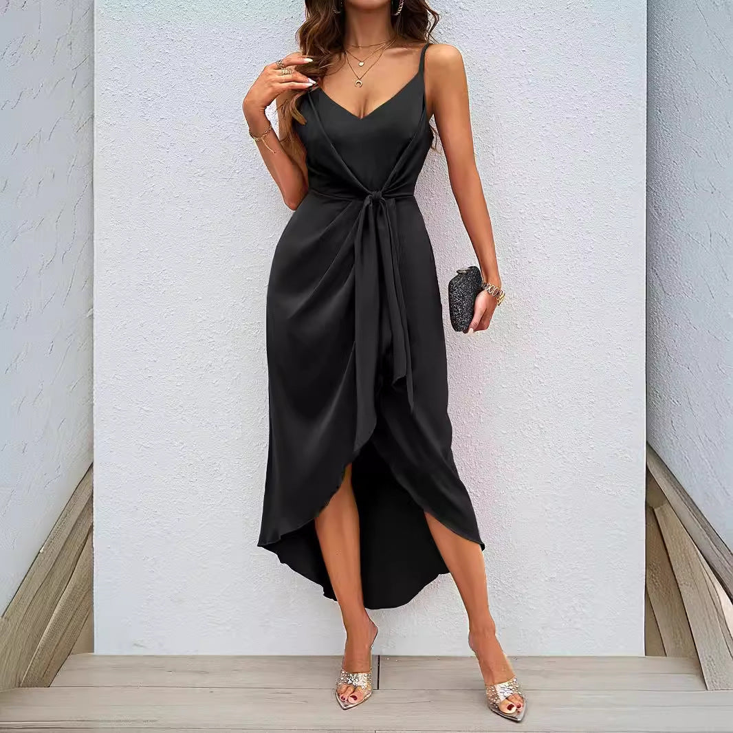 Damen Etuikleid mit elegantem Wickel-Design und schwingendem Saum Drune