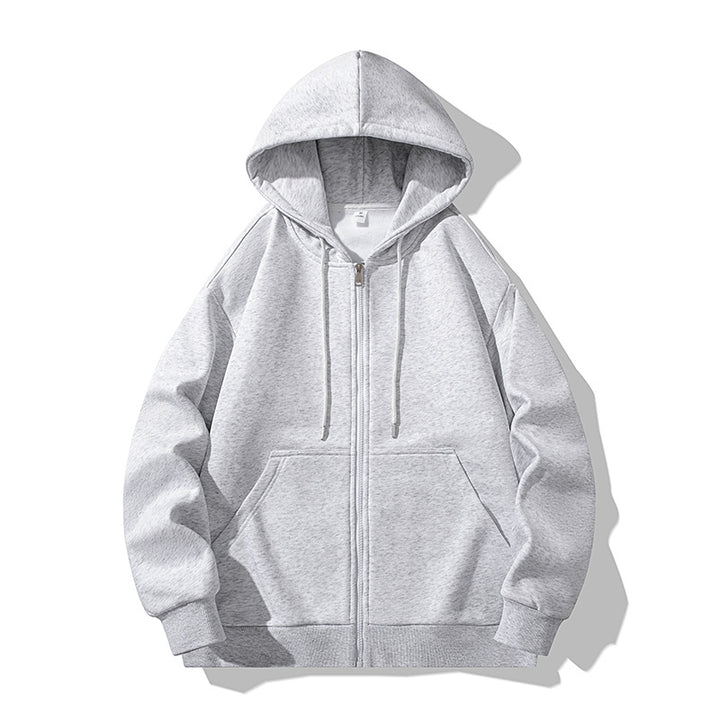 Unisex Oversize Kapuzen-Fleecejacke mit Boxy-Schnitt und Metall-Reißverschluss Drune
