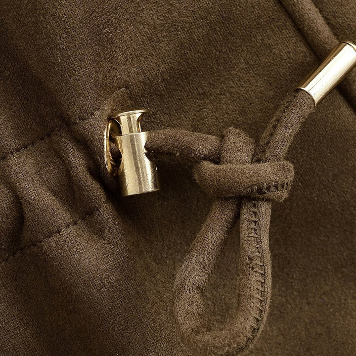 Damen Kurze Kapuzenjacke im Parka‑Look mit Tunnelzugtaillierung und Pattentaschen Drune