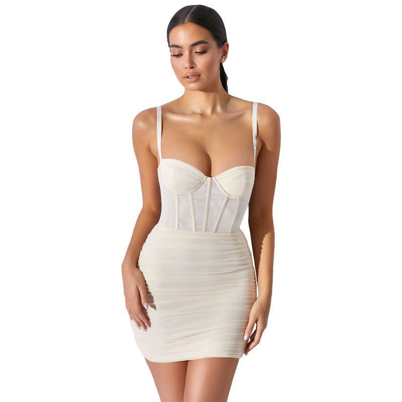 Damen Tailliertes Minikleid mit Korsett-Design Drune