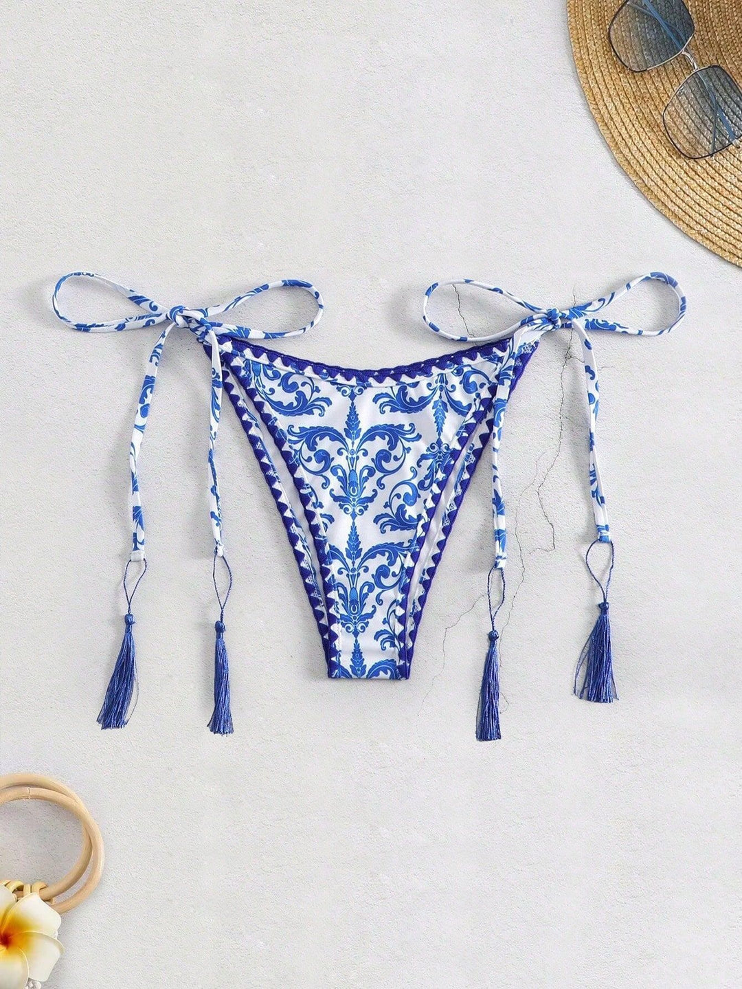 Damen Bikiniunterteil mit eleganten Quastendetails Drune