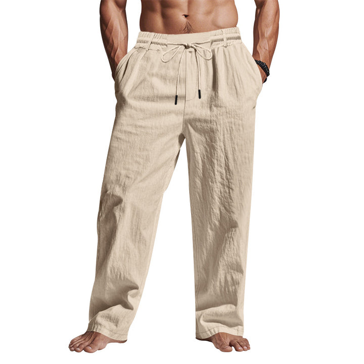Herren entspannte Sommerhose mit elastischem Bund und praktischen Seitentaschen Drune