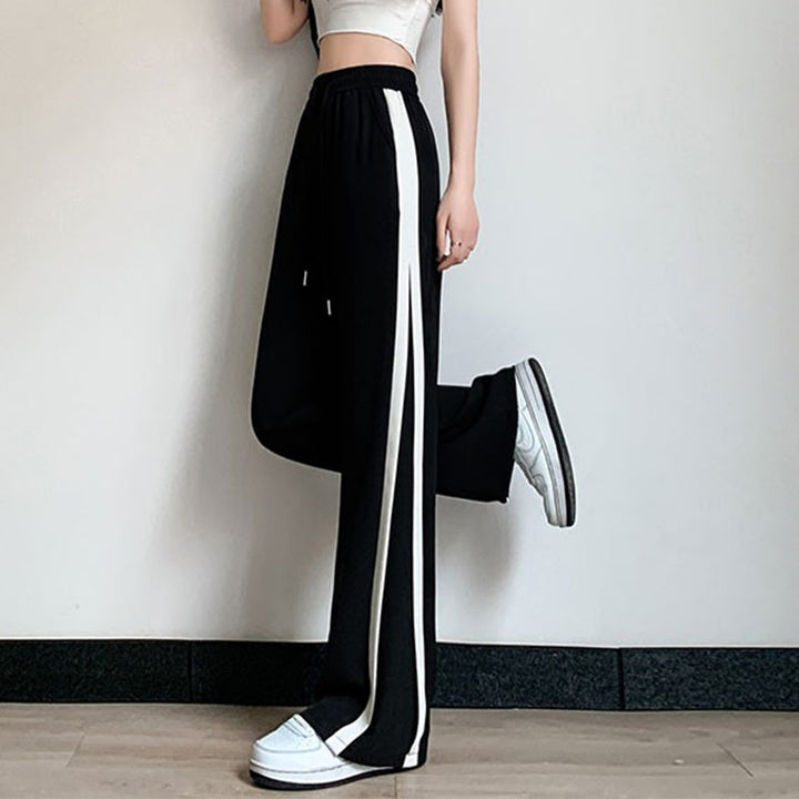 Damen Bequeme Sporthose mit seitlichen Streifen Drune