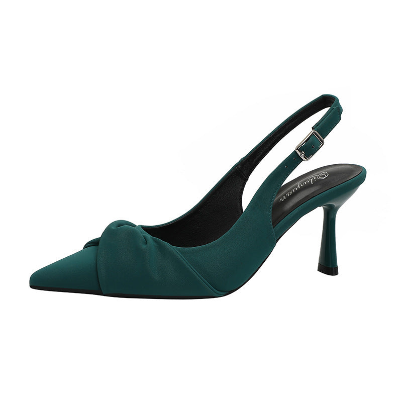 Damen Slingback-Pumps mit eleganter Drapierung Drune