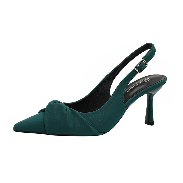 Damen Slingback-Pumps mit eleganter Drapierung Drune
