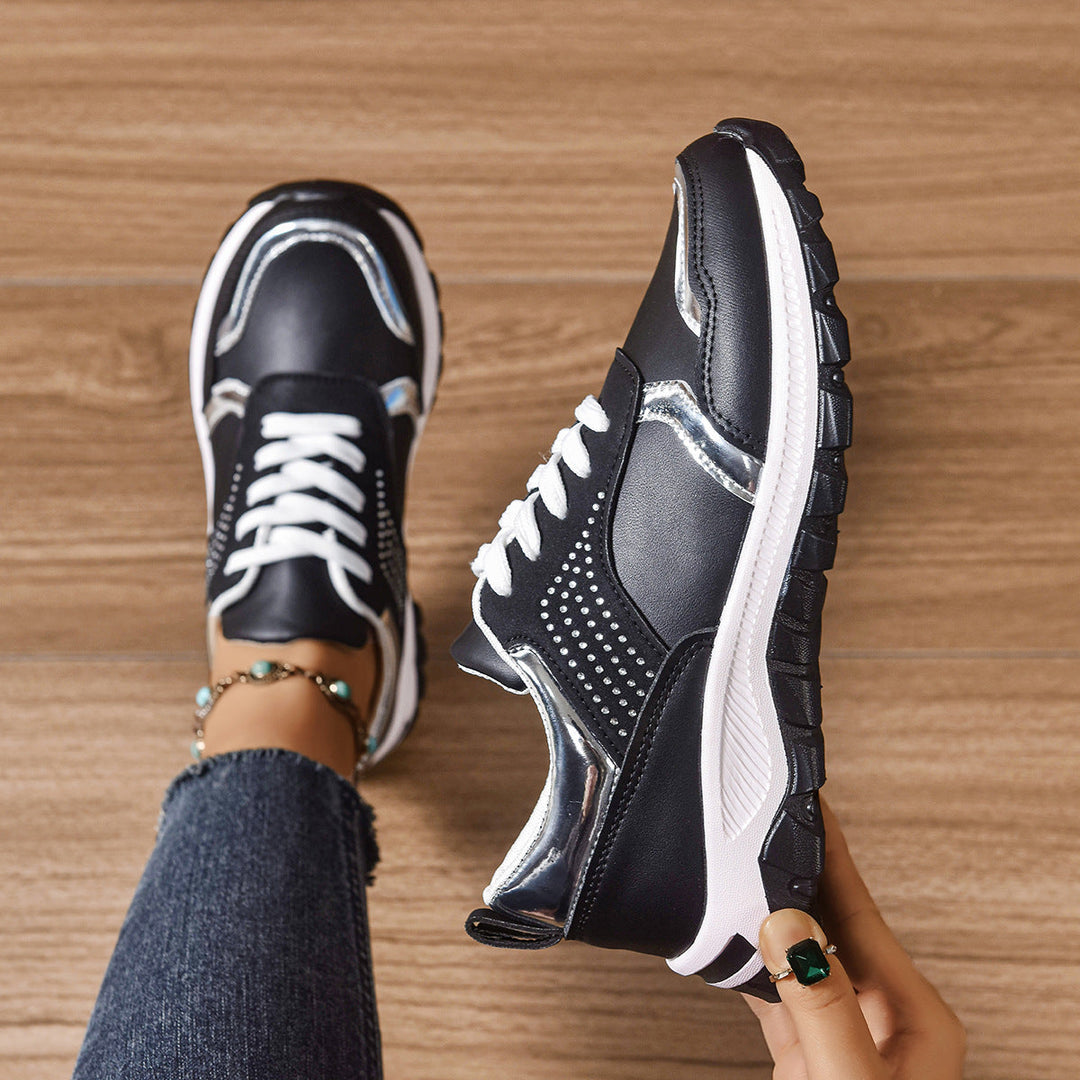 Damen Atmungsaktive Sneaker mit Glitzer-Detail und rutschfester Sohle Drune