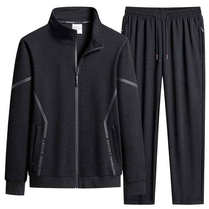 Men's  performance zip-front track jacket and tapered jogger set Drune