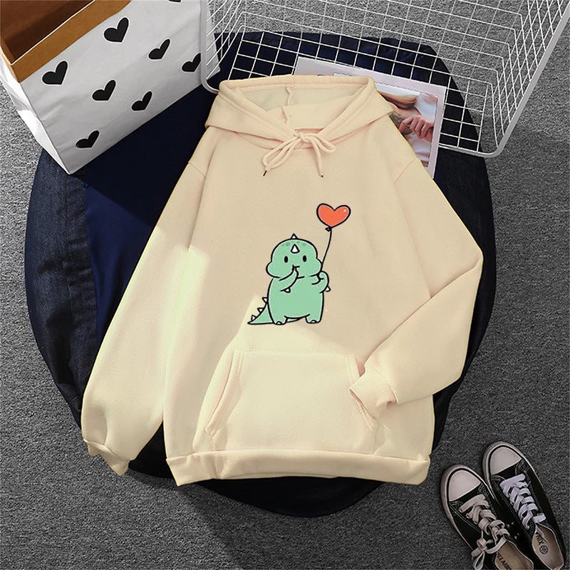 Damen nan Kapuzenpullover im Relaxed-Fit mit botanischer Frucht-Illustration und Kängurutasche Drune