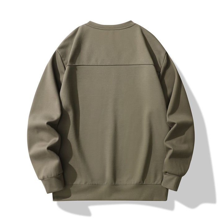 Herren Oversize-Sweatshirt aus technischem Jersey mit Rundhals und thermoregulierendem Futter Drune