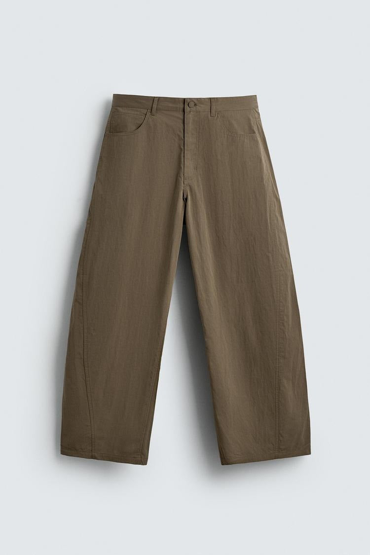 Damen Weite kurzgeschnittene Chinohose mit hoher Taille und Fünf-Taschen-Design Drune