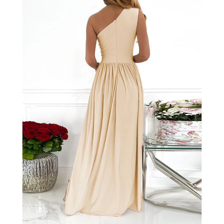 Damen Maxikleid mit asymmetrischem Schnitt und Schlitz Drune