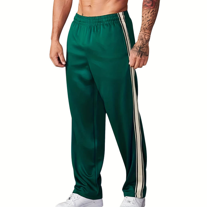 Herren Sportliche Trainingshose mit seitlichem Tape-Streifen und elastischem Bund Drune