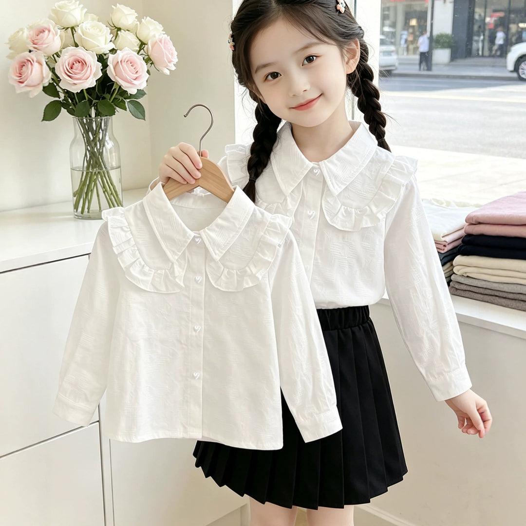 Mädchen Bluse mit Rüschendetails Drune