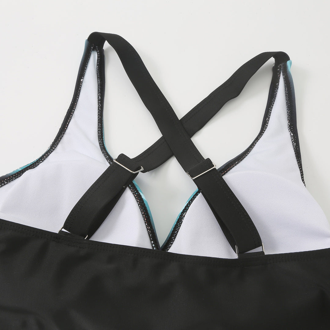 Damen Hochtaillierter Sport-Bikini mit elegantem Rückenschnitt Drune