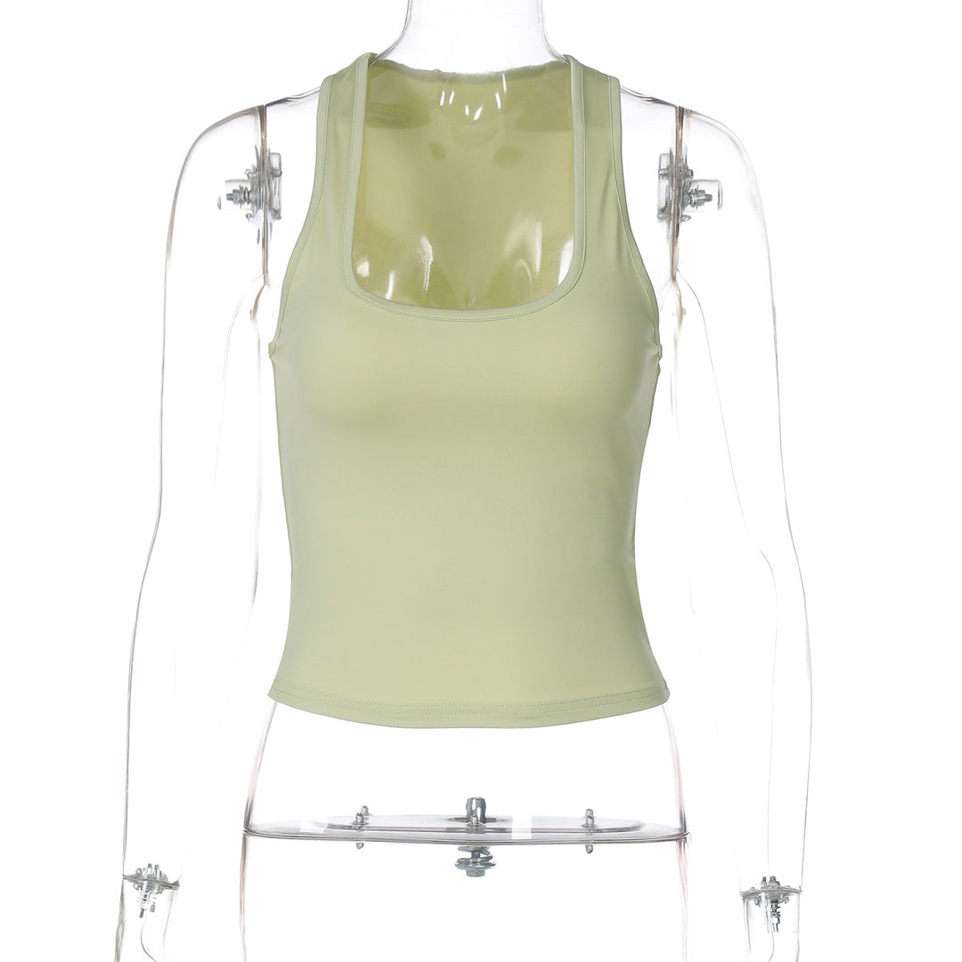 Damen Sportliches Tanktop mit breiten Trägern Drune