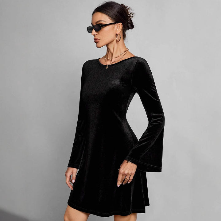 Damen figurbetontes Langarmkleid Drune