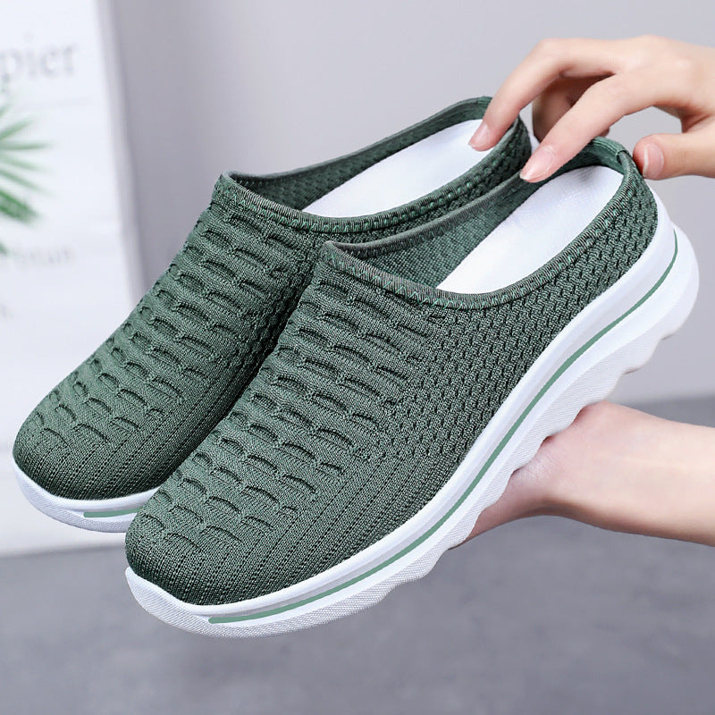 Damen nan nahtloser gestrickter Komfort-Mule mit atmungsaktivem 3D-Mesh-Oberteil und stoßdämpfender Leichtprofilsohle Drune