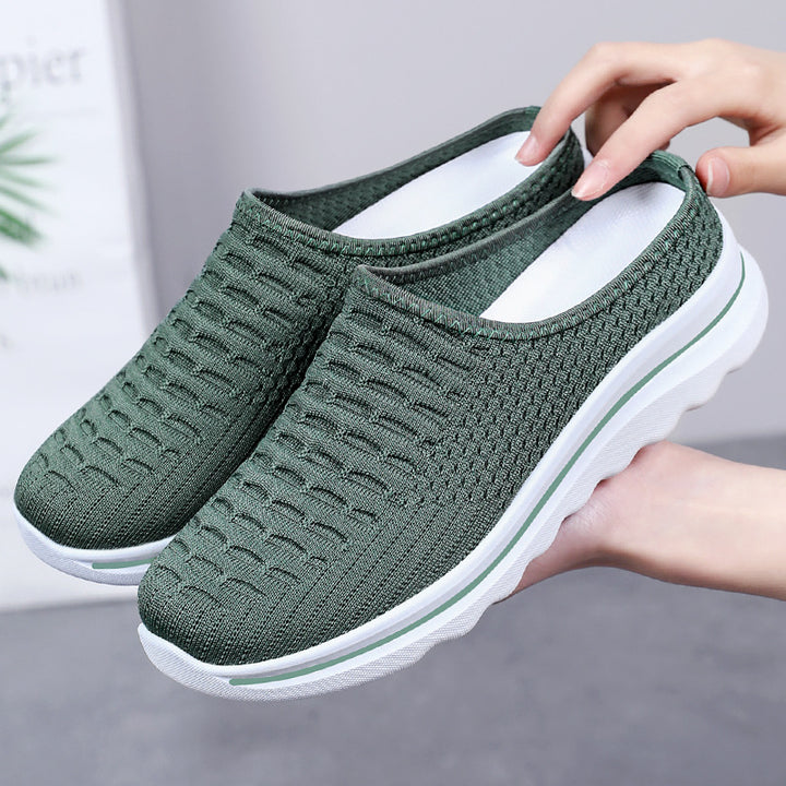 Damen nan nahtloser gestrickter Komfort-Mule mit atmungsaktivem 3D-Mesh-Oberteil und stoßdämpfender Leichtprofilsohle Drune