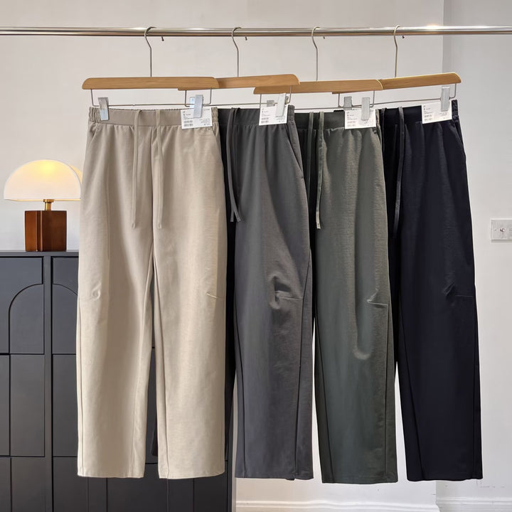 Damen lässige Chino-Hose mit elastischem Bund Drune
