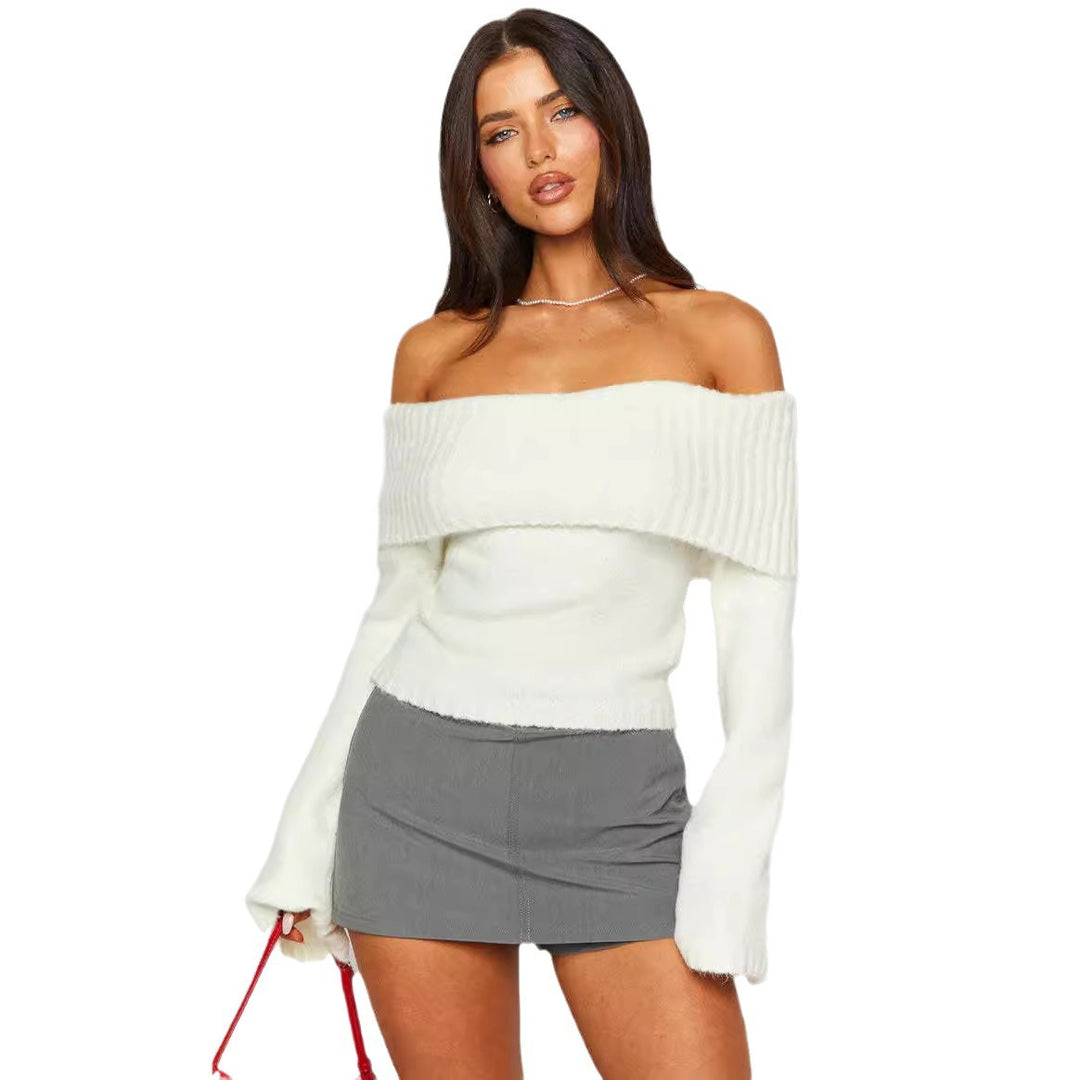 Damen Off-Shoulder Pullover Drune