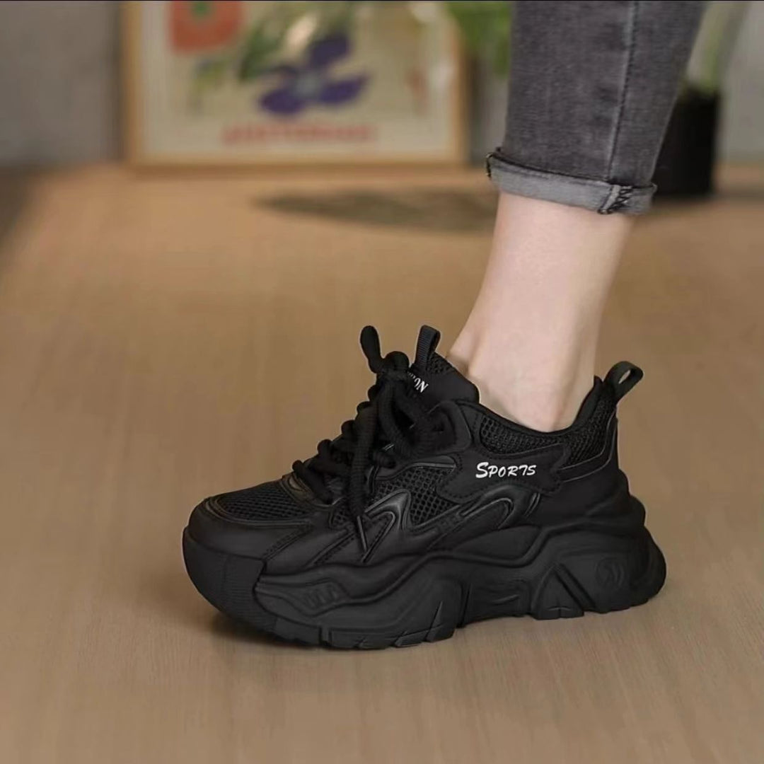 Damen Sportliche Chunky Sneakers mit atmungsaktiver Mesh-Oberfläche und innovativer Sohle Drune