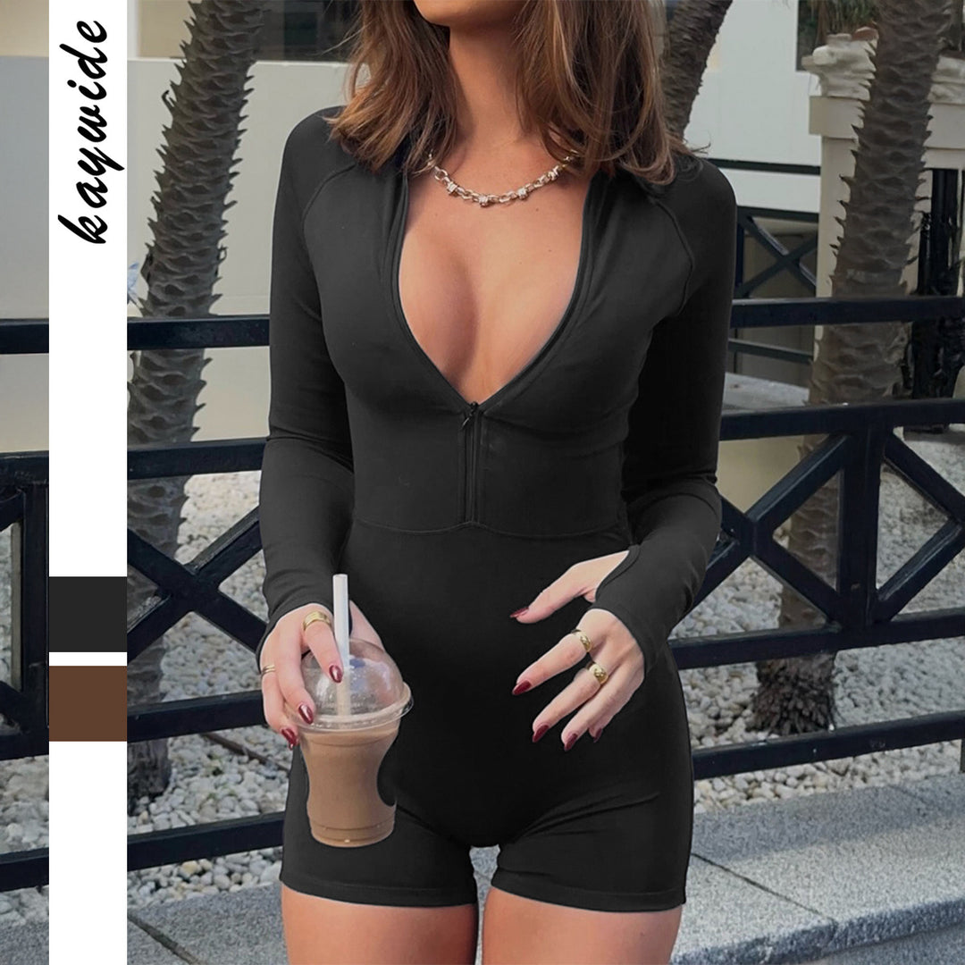 Damen Sportlicher Bodysuit Drune