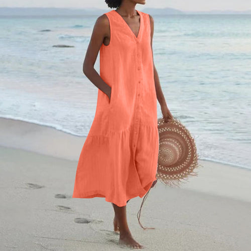 Drune | Bequeme Sommerkleid Mit Taschen