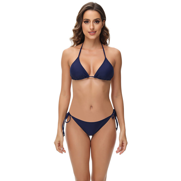 Damen Triangle Tie-Back Bikini Set Drune