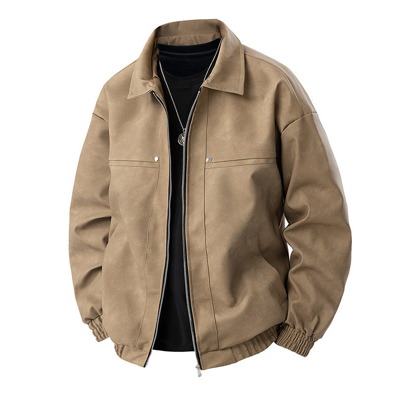 Herren Lässige Wildlederjacke Drune