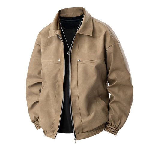 Herren Lässige Wildlederjacke Drune